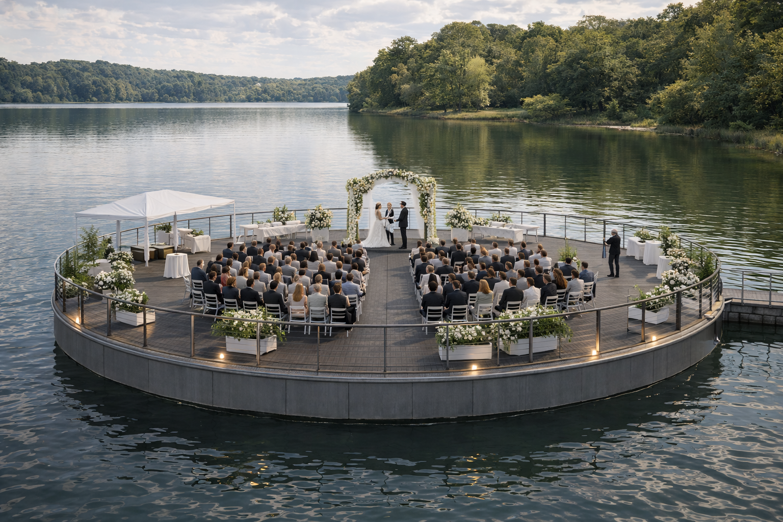 Round floating foundation