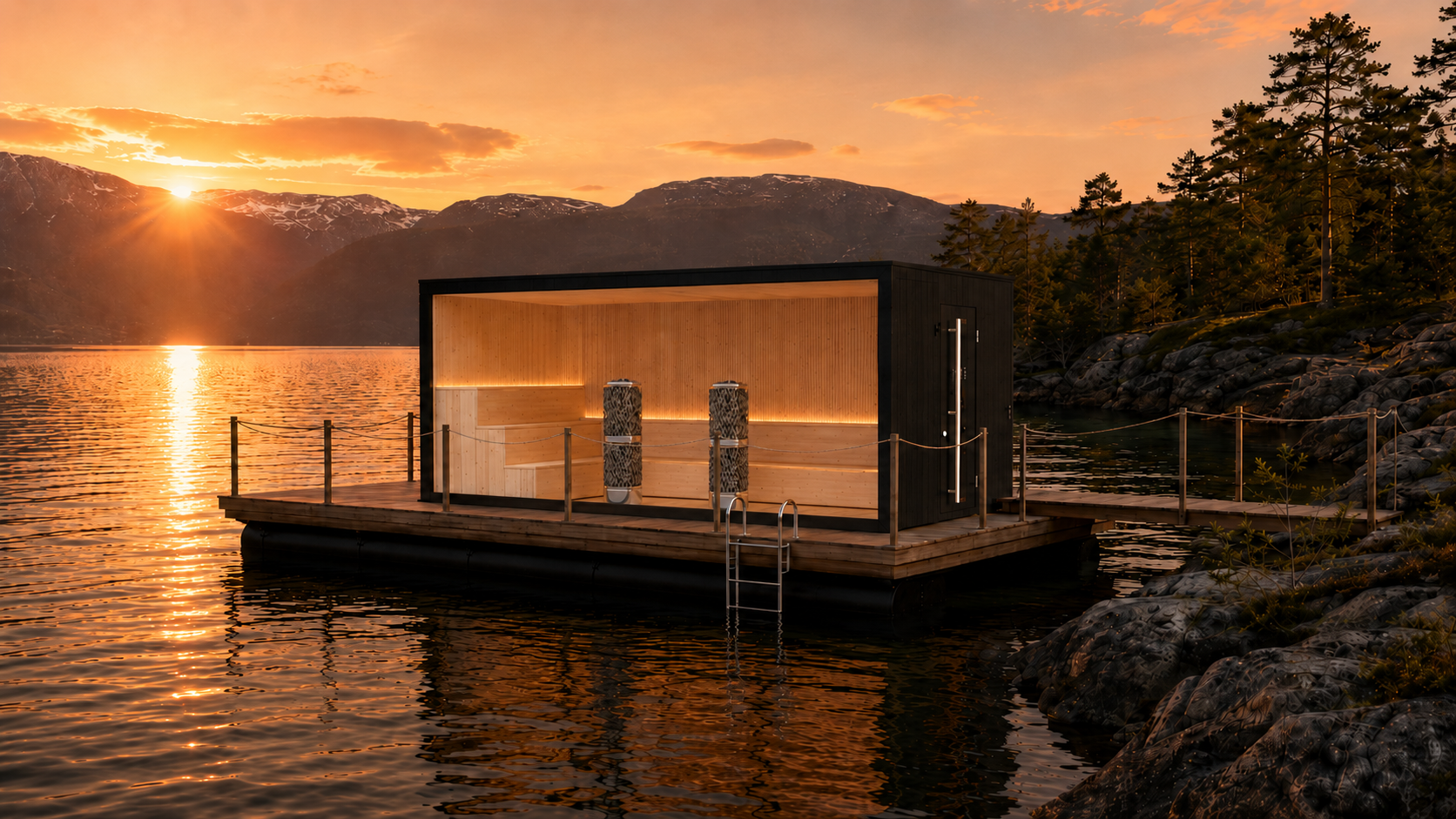 Floating AITO sauna