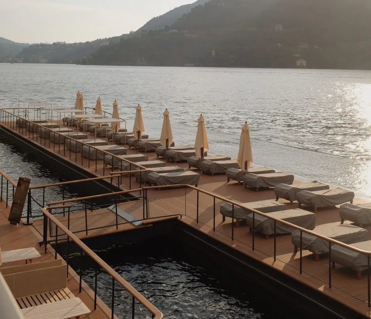 Bluet delivers the world’s largest floating infinity pool to Lake Como
