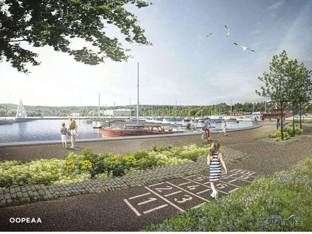 Bluet Lutakko satama konsepti ilmakuva