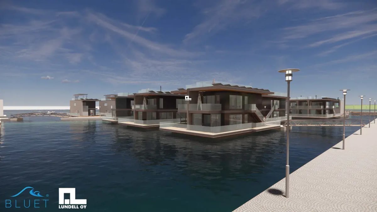 Verkkosaaren kelluvat asuinkorttelit etenevät