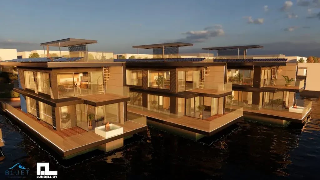 Verkkosaaren kelluvat talot, Copyright Bluet®