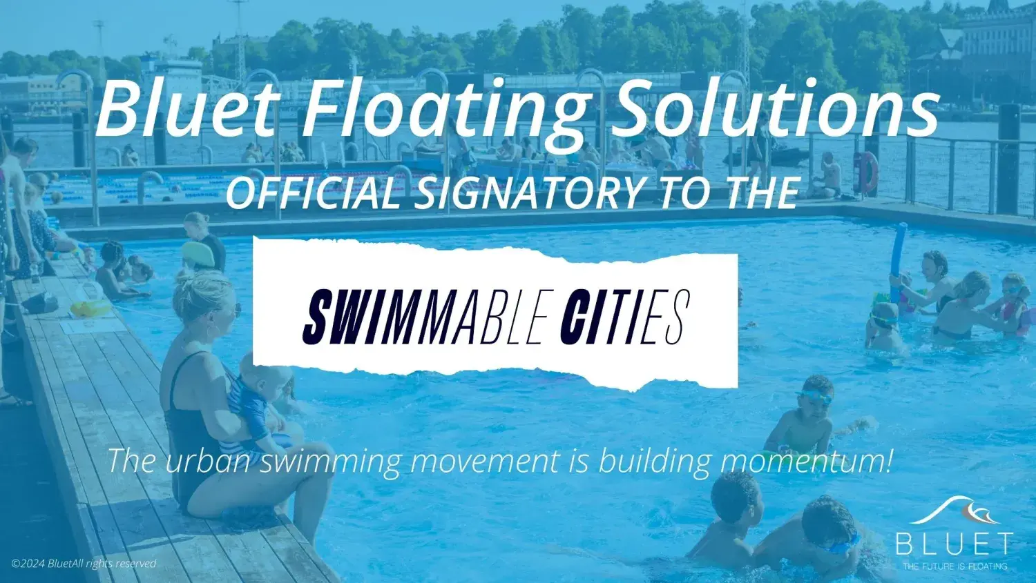Bluet on hyv&auml;ksytty Swimmable Cities &ndash;yhteis&ouml;&ouml;n